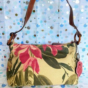 FOSSIL HOBO IN TROPICAL CANVAS NWOT